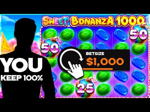 VIEWER KEEPS 100% Of SWEET BONANZA 1000 BONUS BUY!!