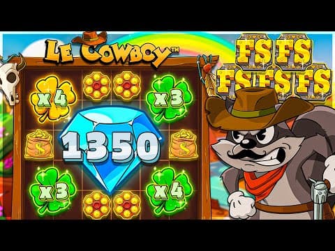 HUGE 1350X DIAMOND On LE COWBOY SLOT!!
