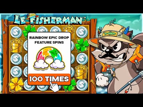 100 EPIC FEATURE SPINS On LE FISHERMAN SLOT!!