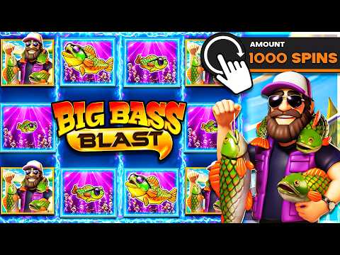 1000 SPINS On BIG BASS BLAST SLOT!!