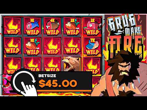 $45 SPUN IN BONUS On GRUG MAKE FIRE SLOT!!